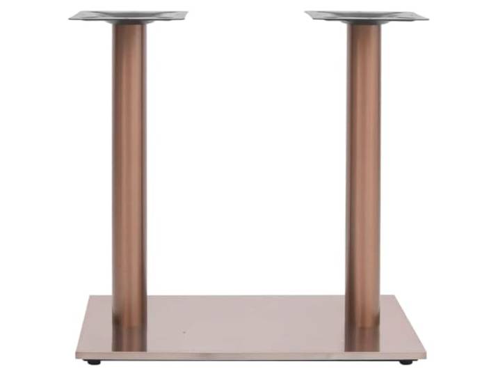 HGPOTUY Bistrotisch-Gestell Messing 70x40x72 cm Edelstahl Edelstahl,robuste Bauweise,vorgebohrtes Loch,Montageplatte,industrieller Stil,Bistrotisch Basis