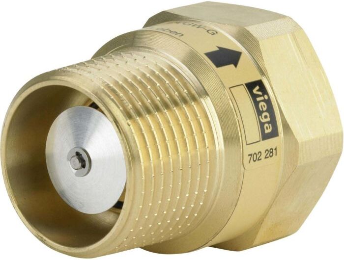 Viega Gas-Strömungswächter 617875 Rp/R 1 x 6 cbm, Messing, Typ K, lageunabhängig
