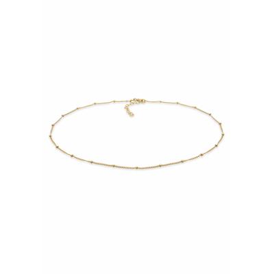 Choker ELLI "Halskette Choker Kugelkette Basic Trend 925 Silber" Gr. 36, gold, Halsketten, Damen, ohne Stein, Silber 925 (Sterlingsilber)