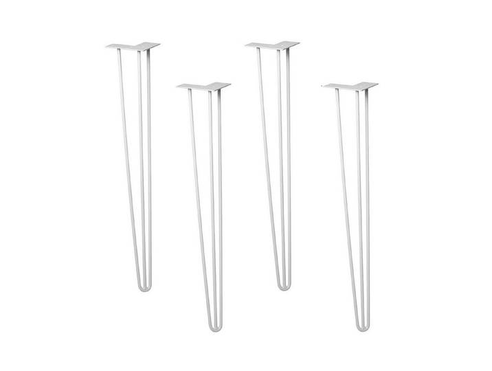 WAGNER design yourself Möbelfuß Möbelbein/Tischbein - HAIRPIN LEGS 4er Set - Retro Style - 12 x 12 x 71 cm in diversen Farben, Bein konisch/schräg verlaufend, mit integrierter Anschraubplatte