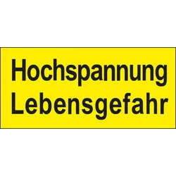 W 74405 - Warnschild: Hochspannung/Lebensgefahr!
