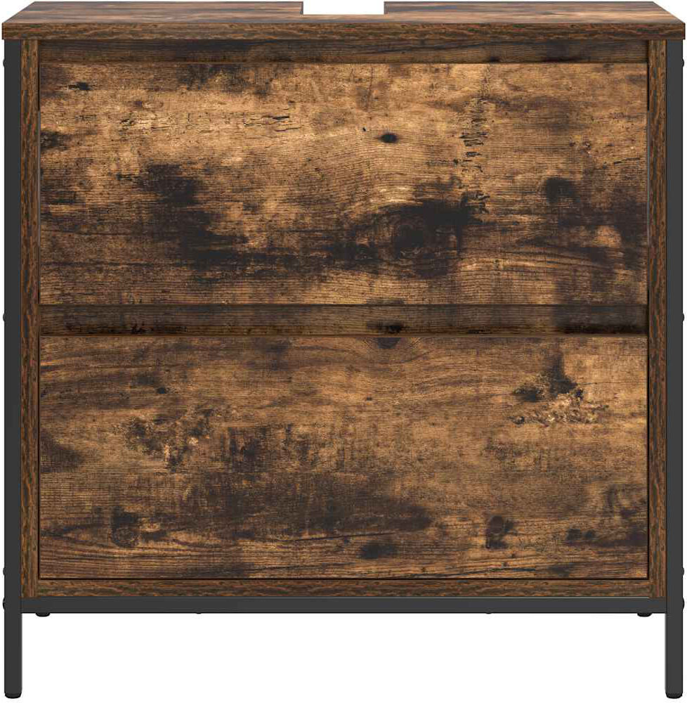 Borough Wharf Bathroom Basin Cabinet With Drawers Sonoma Oak 60X34.5X60 Cm Smoked Oak 60"