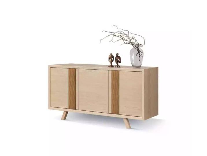 JVmoebel Sideboard Eleganter Holzstuhl mit Schaukel-Funktion in Beige (1 St., Sideboard), Made in Italy