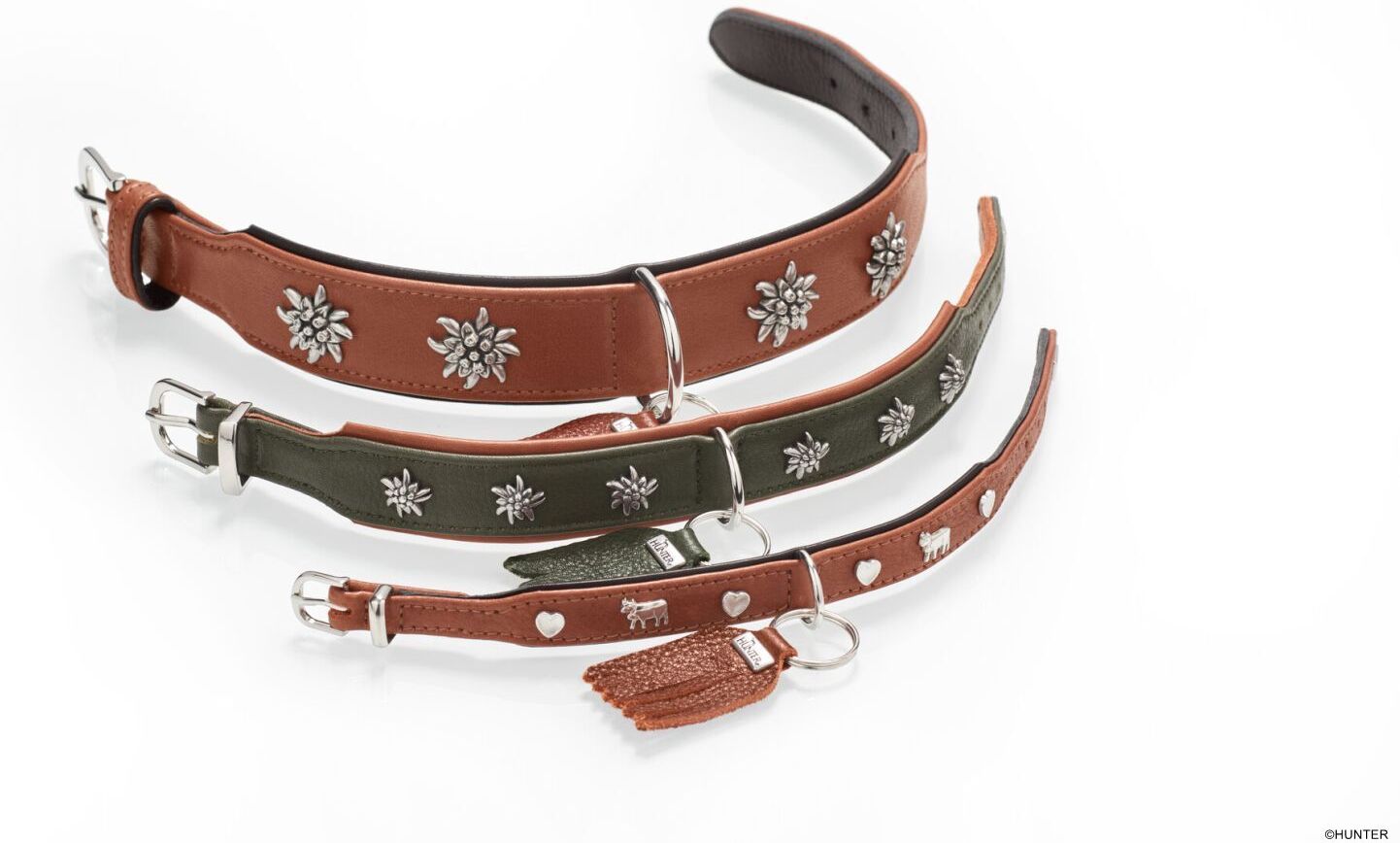DOG SPORT HUNTER Halsband München M (55), grün/cognac