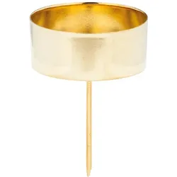 Teelichthalter, gold, 4 cm Ø, 4 Stück