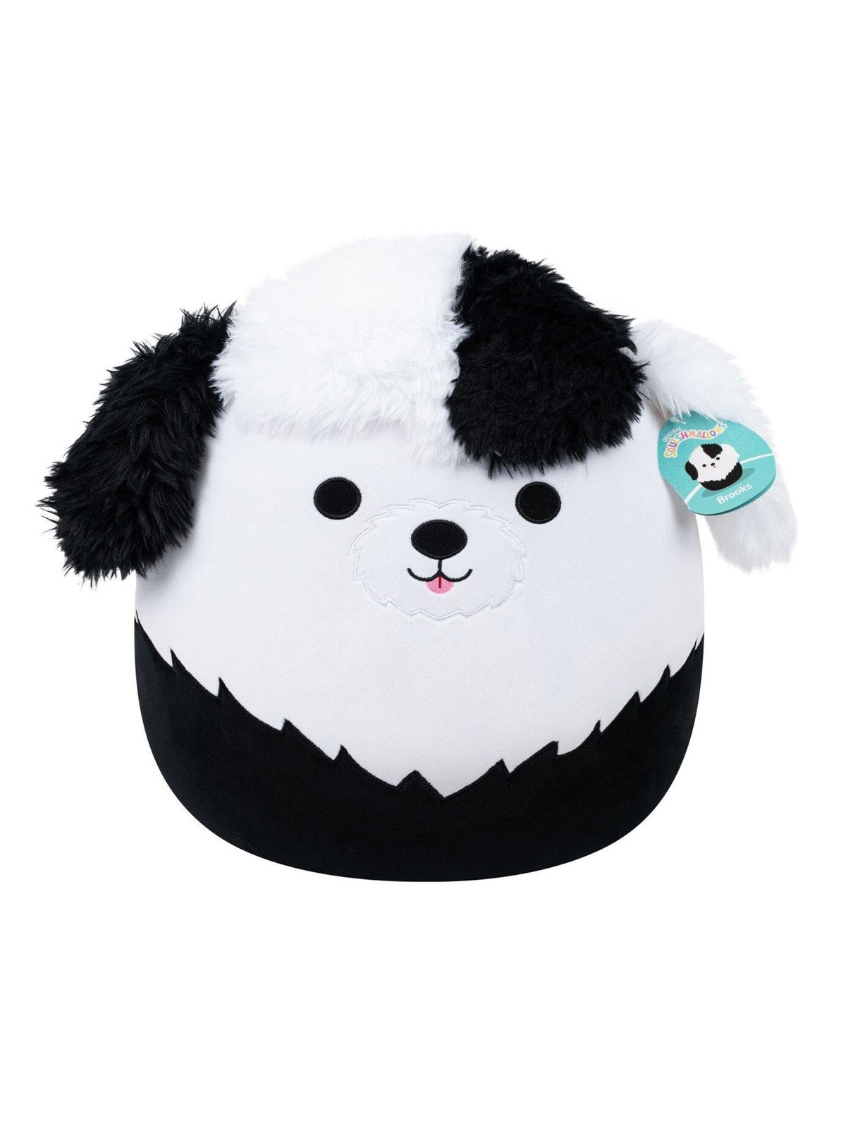 Squishmallows Brooks - Black and White Sheepadoodle