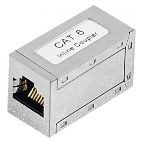 Exertis Connect Modularadapter, Cat.6, RJ45 Bu./Bu. Adapter zum Verbinden von 2 Patchkabeln (RJ45) (272220)