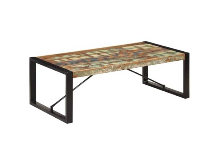 HEFZGDB Couchtisch 120x60x40 cm Altholz Massiv Industrie Design Wohnzimmertisch Stabile Beistelltisch Langlebige Möbel Einzigartige Maserung