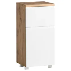 Unterschrank Varese Weiß/Eichefarbe