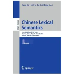 Chinese Lexical Semantics, Fachbücher von Jia-Fei Hong, Jin Peng, Qi Su