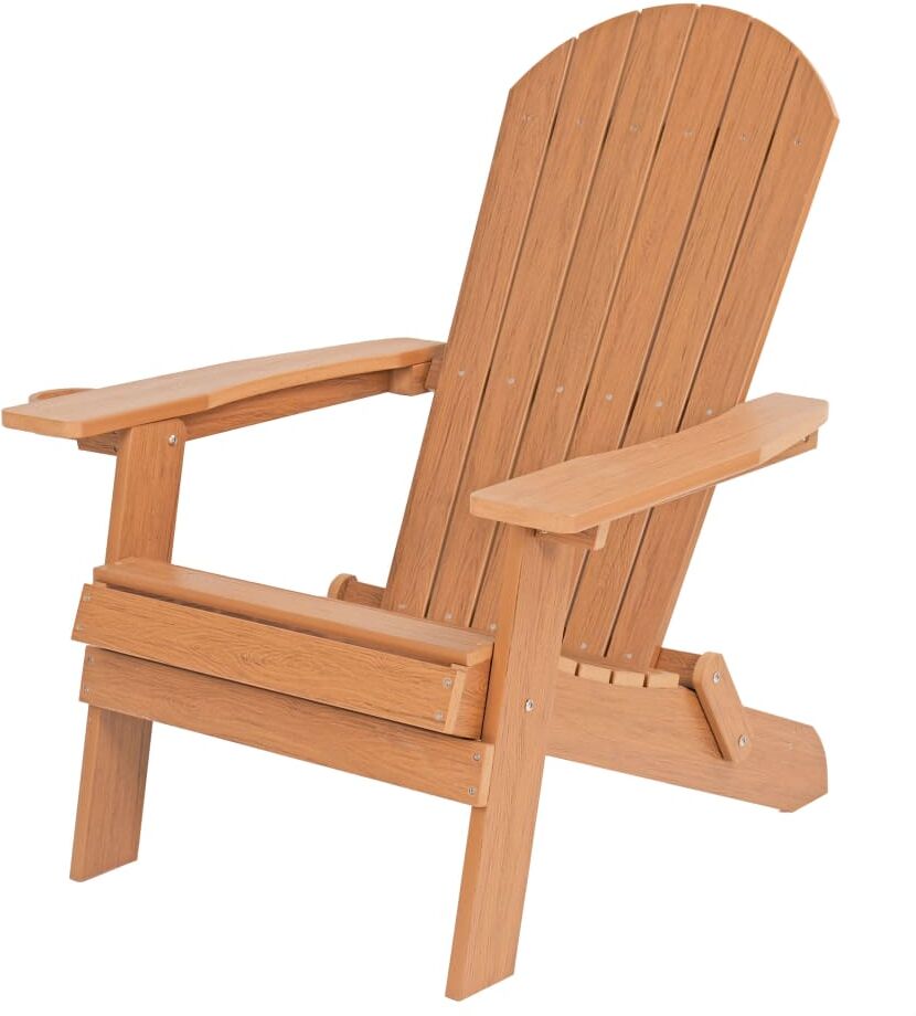 Axi Chaise adirondack accoudoirs, plastique, marron, 84,5x77x95,5 cm Marron 85x96x77cm