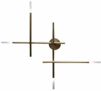 Uplift Picks Modern Minimalist LED Wall Sconce Cross Design Decorative Wall Lamp black S cold Light