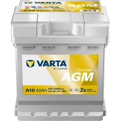 VARTA A10 Dynamic AGM 12V 40Ah 420A Autobatterie Start-Stop 540 901 042