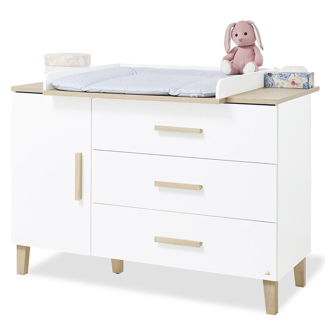 Pinolino Kinderzimmer-Set "Lumi" extrabreit, 3-tlg. (Babybett, Kinderkleiderschrank, Wickelkommode) (100036X)