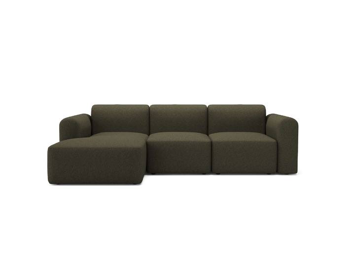 Ecksofa TENKSOM Rund, Relax-Ecke, Big-Sofa, Endless Seating , grün (waldgrün), B:266cm H:71cm T:152cm, Sofas, Ecksofa, Bezüge wechselbar, Kaltschaum im Sitz, Nordic Swan Ecolabel