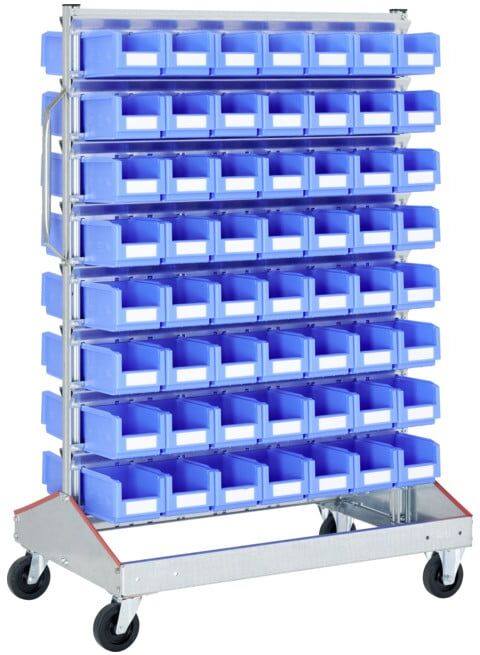 Racks mobiles p 710 Racks mobiles galvanisés Bito bacs bleu (19520)
