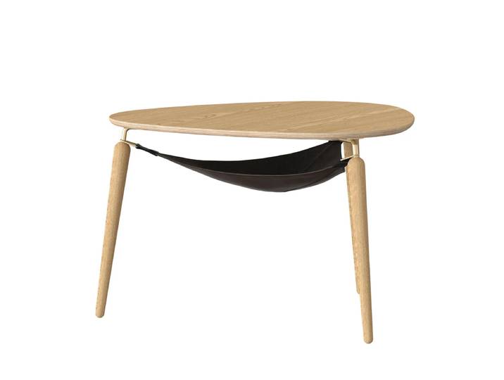 UMAGE - Hang Out Couchtisch, Eiche natur / Messing