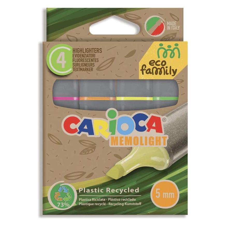 Carioca Pack 4 Memolight Highlighter (4x) (43098)