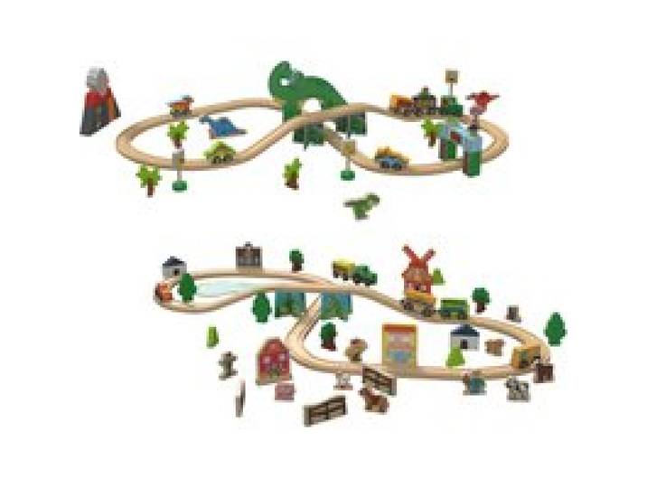 PLAYTIVE Set de chemin de fer en bois