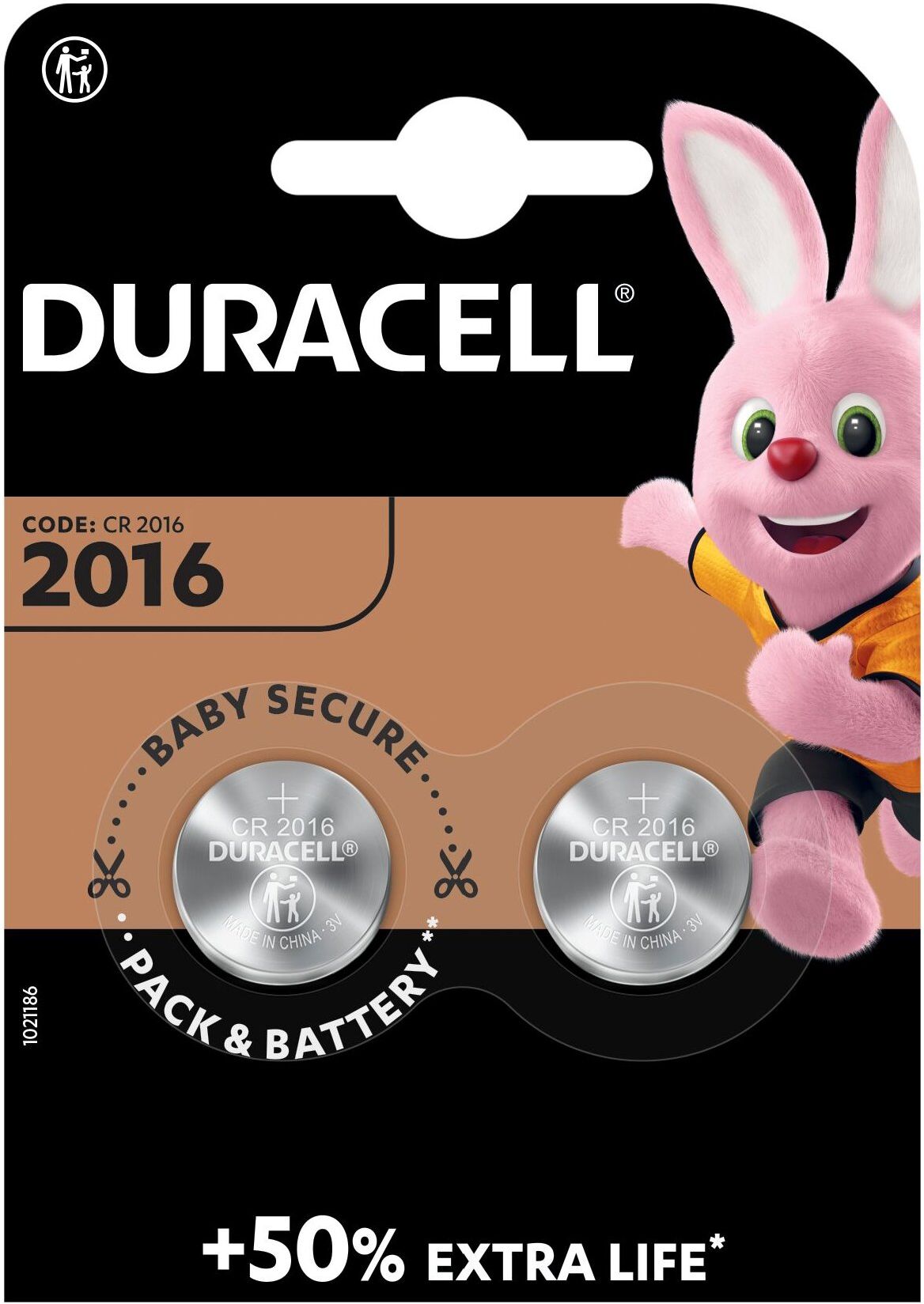 Batteria CR2016 Duracell DU20B2