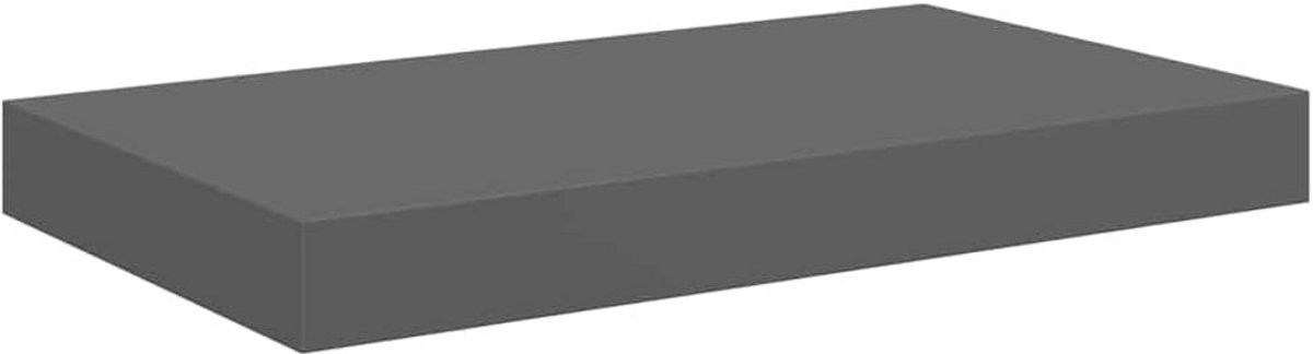 Zwevende Wandplank Hoogglans Grijs MDF voor Decoratie