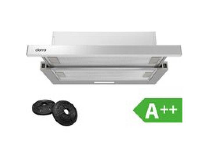CIARRA Hotte Tiroir Noir 60cm A++ 391 m3/h avec 2pcs Filtres à charbon Recyclage et Evacuation Hotte Téléscopique CD6906DB