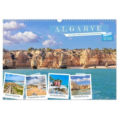 Algarve - Portugals malerische Küstenlandschaften (Wandkalender 2026 DIN A3 quer), CALVENDO Monatskalender