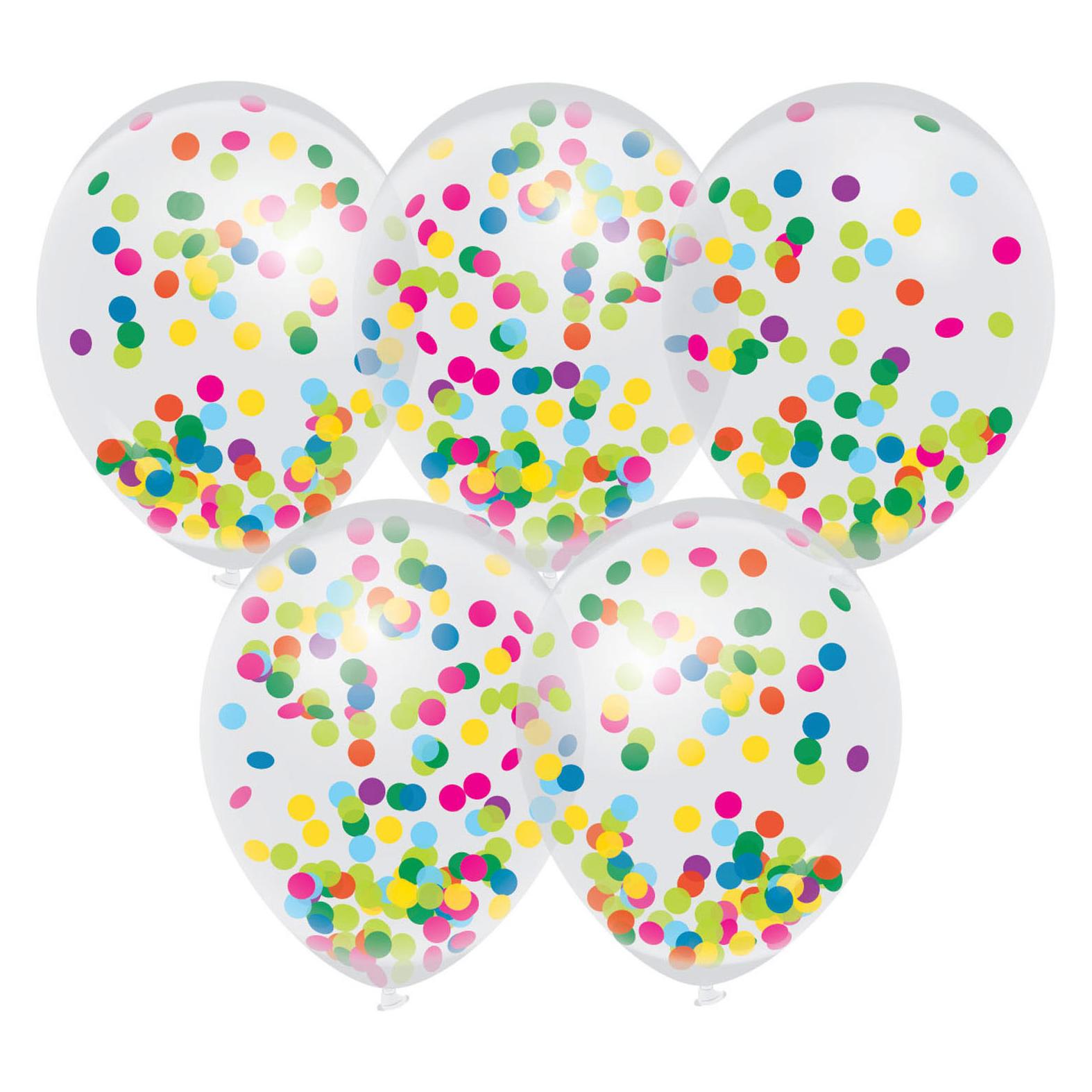 Haza Witbaard Confetti Balloons Farbe, 5 Stück. (5x) (437.134)