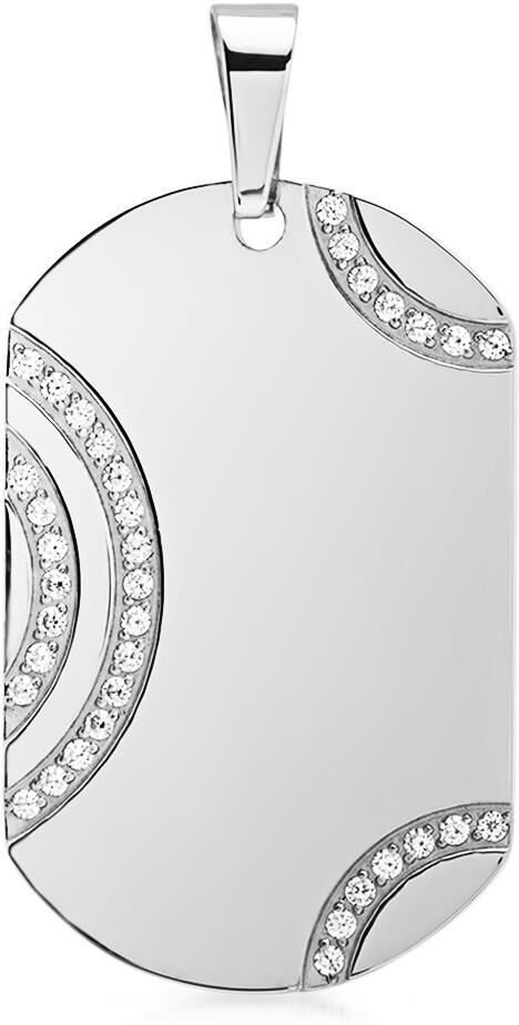 Unique Ankerkette Edelstahl mit Dog-Tag Anhänger silber