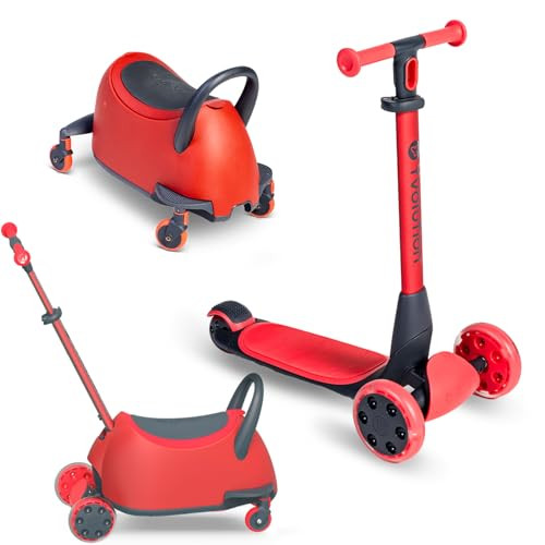 Yvolution Y Glider Luna 5-in-1 kinderloopfiets, rood
