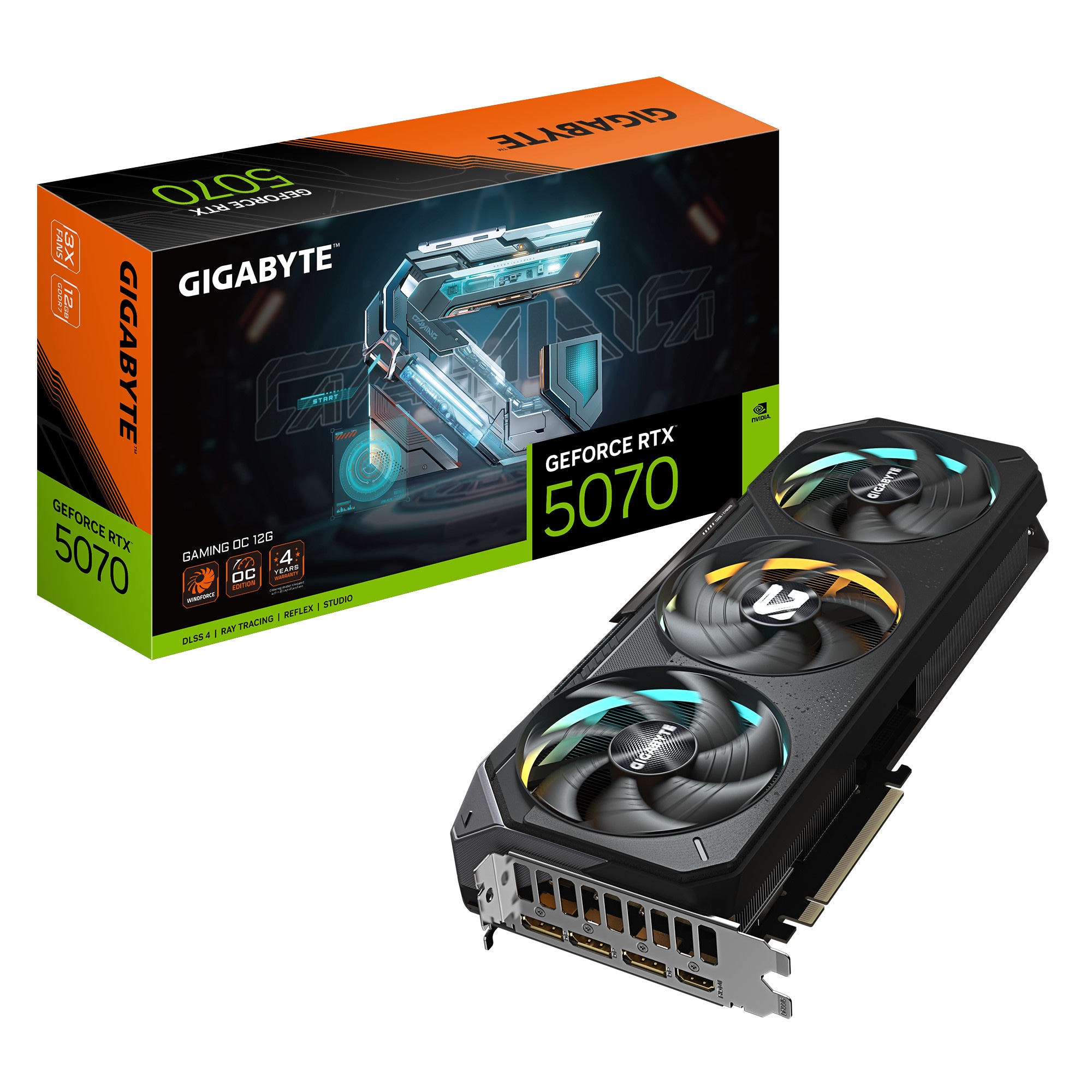 GIGABYTE GeForce RTX 5070 GAMING OC Grafikkarte 12 GB