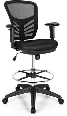 Mesh Drafting Chair Standing Desk Chair Swivel Rolling Office Chair