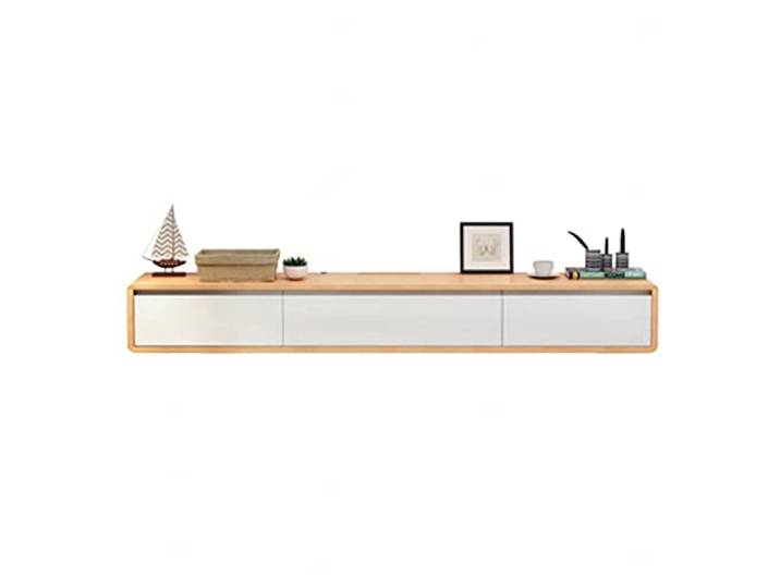Hängend Tv Schrank, Wand Befestigter Tv Board, Schwimmender Tv Lowboard, Tv-ständer Mit Schublade, Tv-hängeboard Für Wohnzimmer Home Office,B-120cm