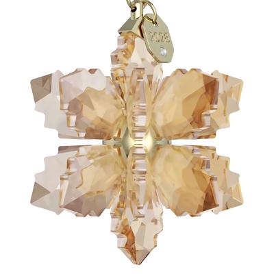 Dekohänger SWAROVSKI "Kristallfigur Sammelfigur Annual Edition Festive 3D Ornament 2026", gold (goldfarben, weiß, kristallweiß), Dekohänger, Baumwolle, Kristallglas, Metall, Swarovski Kristall
