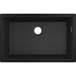 Hansgrohe S51 Unterbauspüle 660 Graphitschwarz, 658 x 398 mm, Beckentiefe 190 mm