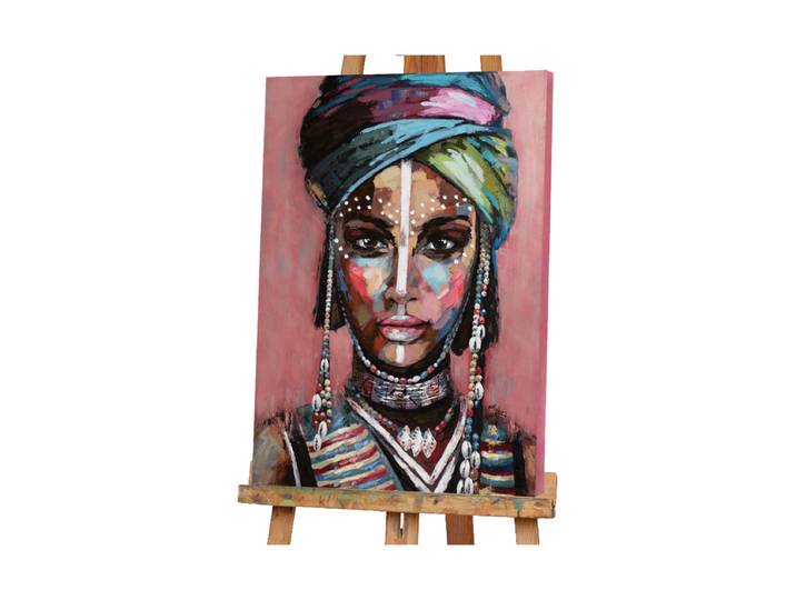 Handgemaltes Bild „Desert-Woman“ Multicolor 60 x 90 cm Crea Collection