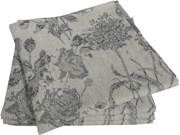 Stoffserviette ADAM Flower Cuveé Light Gr. 1, schwarz, B:30cm L:30cm, Obermaterial: 100% Baumwolle, Servietten, Stoffserviette
