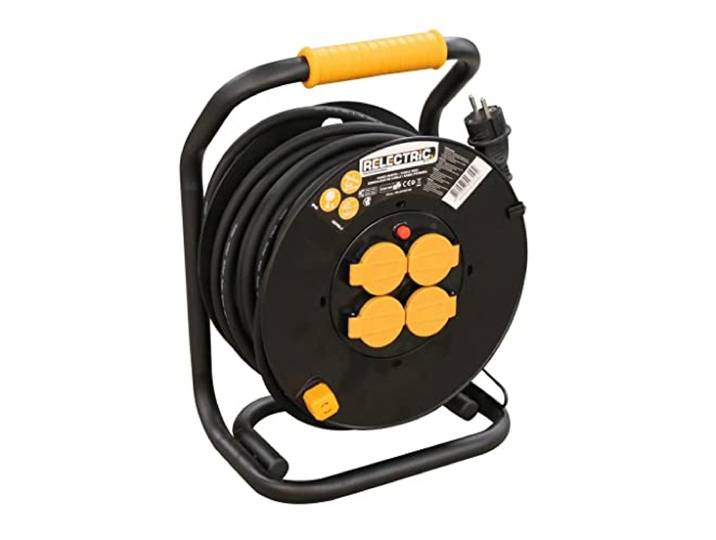 RELECTRIC Kabelhaspel PRO - 25m - 4 stopcontacten