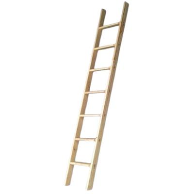 PROREGAL Stufenanlegeleiter natur Made in Germany | 10 Stufen | 2,7m Länge | Ohne Traverse | Fichte, Braun | Holzleiter