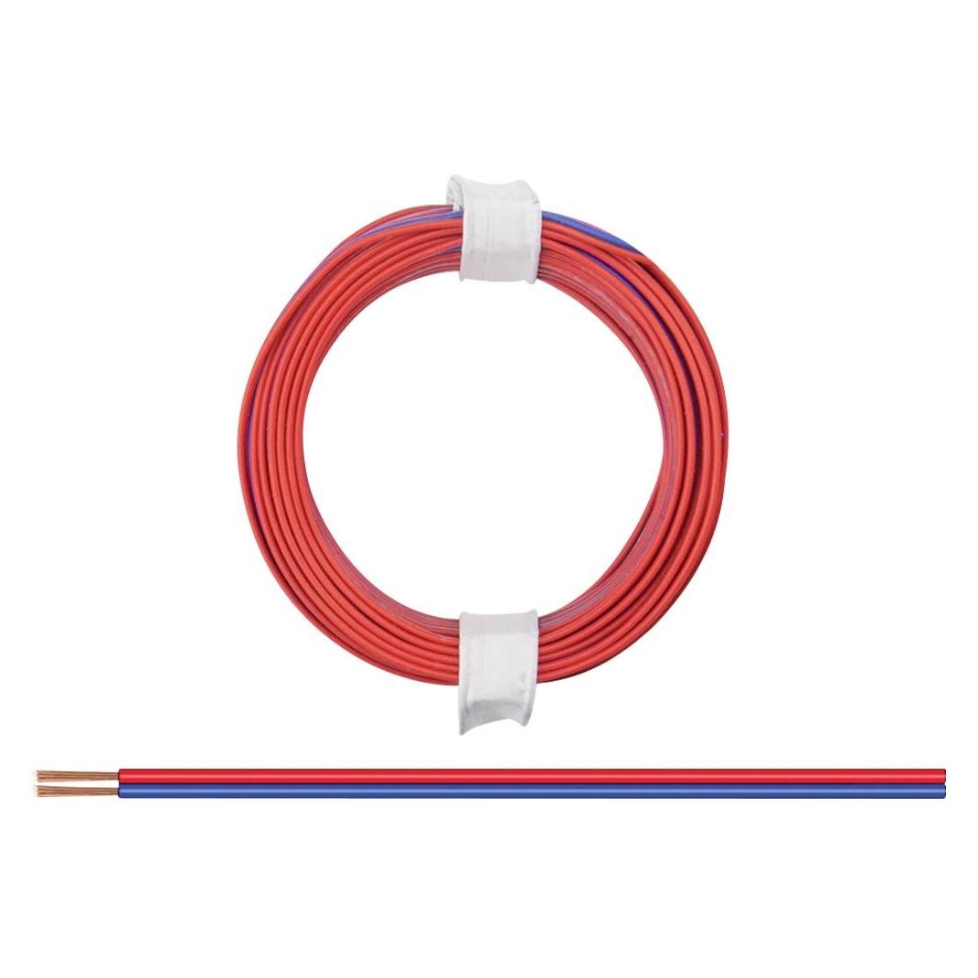 Donau ZWILLINGSLITZE 0,08 / 5m rot-blau (5 m) (114-02)