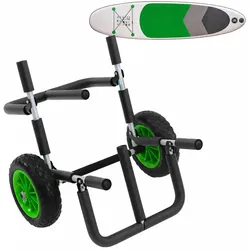TRUTZHOLM SUP Board Wagen für 2 SUP's klappbares Alugestell mit Polsterung PU-Räder inkl. 2 Gurte