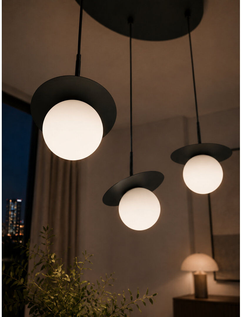 Brayden Studio - Light Pendant Black 35cm H X 35cm W