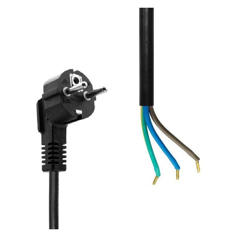 MicroConnect Schuko Open End power cord (3 m) (MC-PE003SCHB-OE)