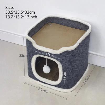 Uplifted Finds Luxury 3 Tiers Covered Cat Bed And Winter Pet Cave 1 tier