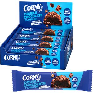 Corny Proteinriegel Soft Crunchy, 12 Riegel, Double Chocolate Flavour, je 45g, pro Riegel 13,5g Protein