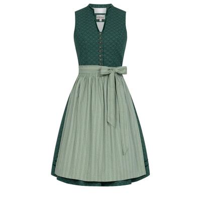 Dirndl NÜBLER "Dirndl Midi Frieda", Damen, Gr. 44, EURO, grün, Obermaterial: 100% Baumwolle CO., Kleider