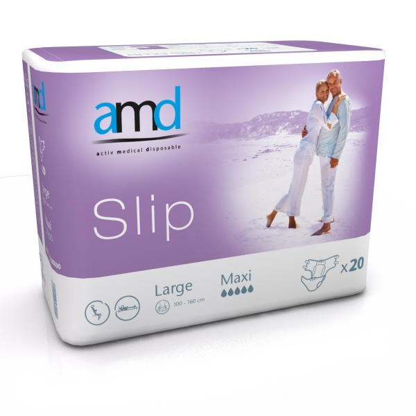 AMD Slip Maxi Large - 4 paquets de 20 protections