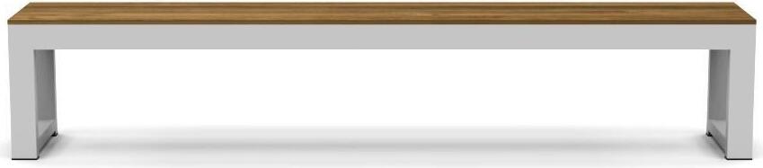 Teako Design Gartenbank Careser Teakholz Edelstahl wetterfest 150cm