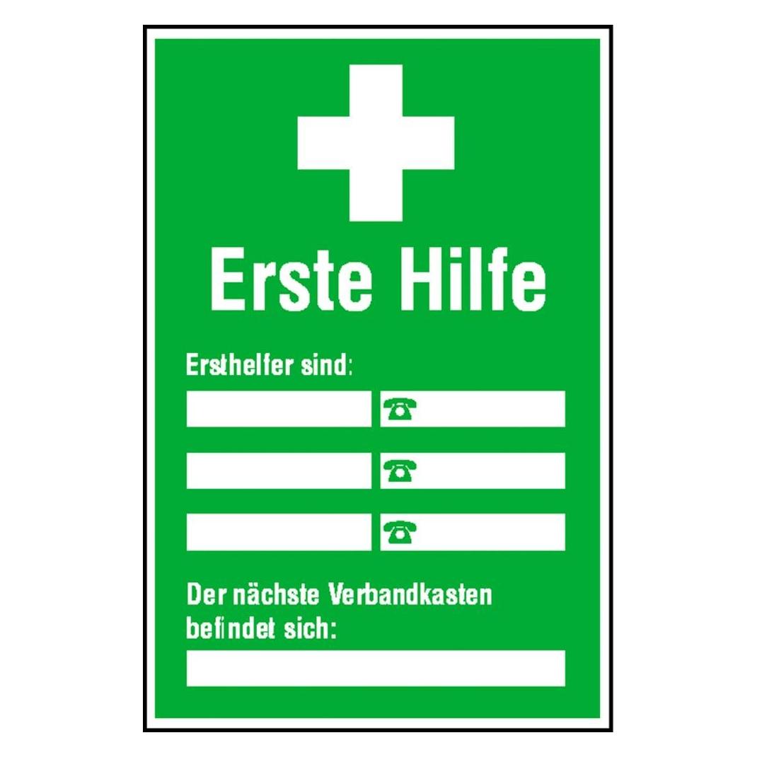 SafetyMarking Aushang Erste Hilfe Ersthelfer Verzeichnis (21.0092)