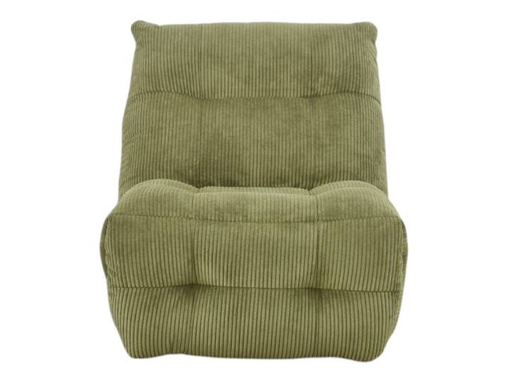 Fauteuil relax velours côtelé vert